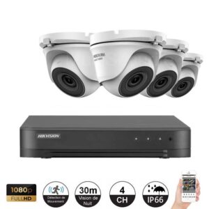 Kit 4 camera Hikvision HWT-T120-M Hiwatch series Caméra dôme 4in1