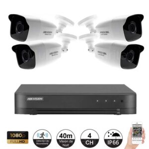 Kit 4 camera Hikvision HWT-B220-M Hiwatch series Caméra dôme 4in1