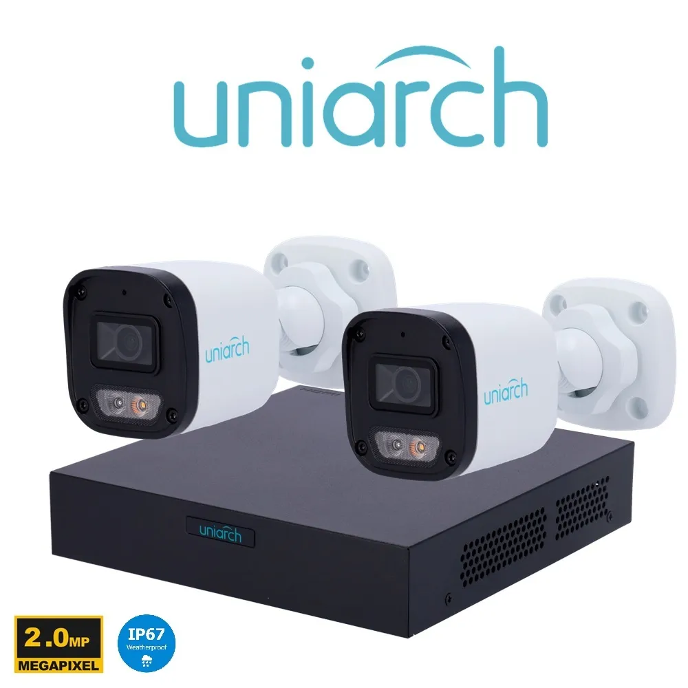 Kit 2 camera UNV 2B-2MP2C-DL-IP Uniarch series Caméra Bullet IP
